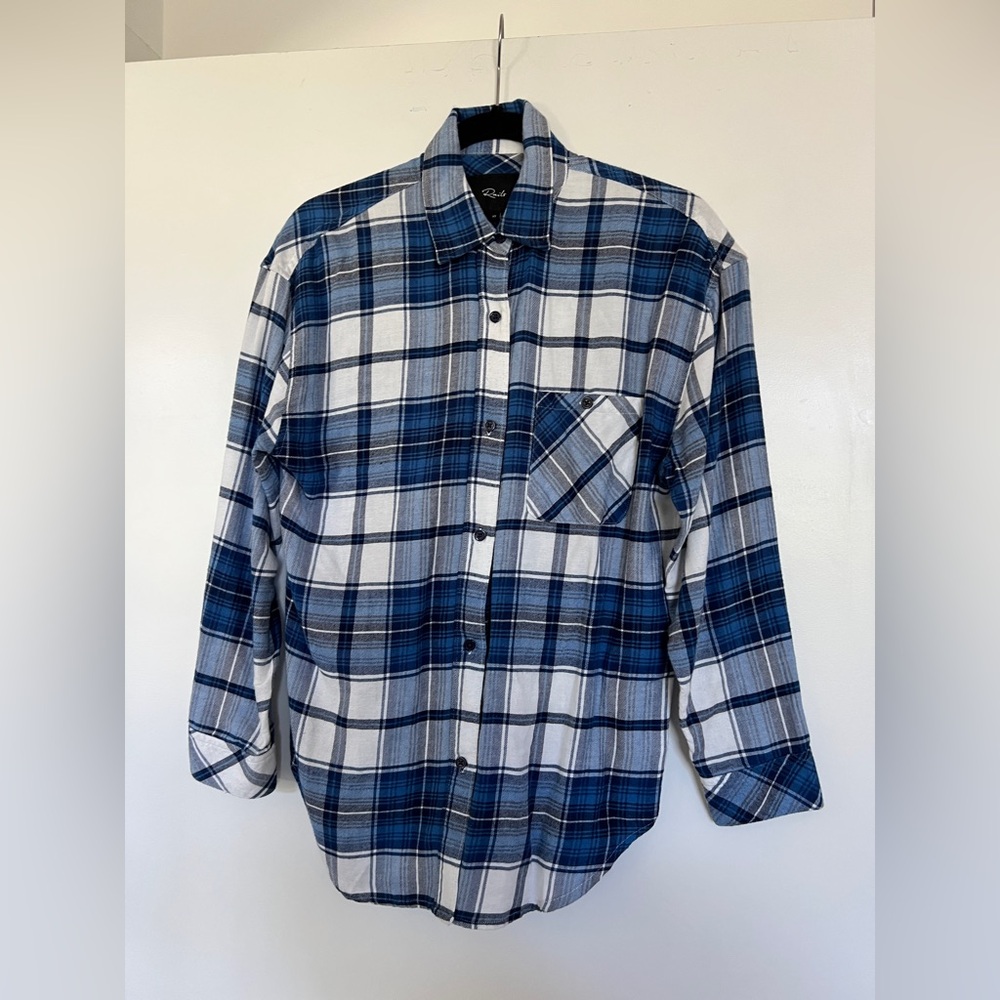 Rails blue flannel button down shirt Sz XS